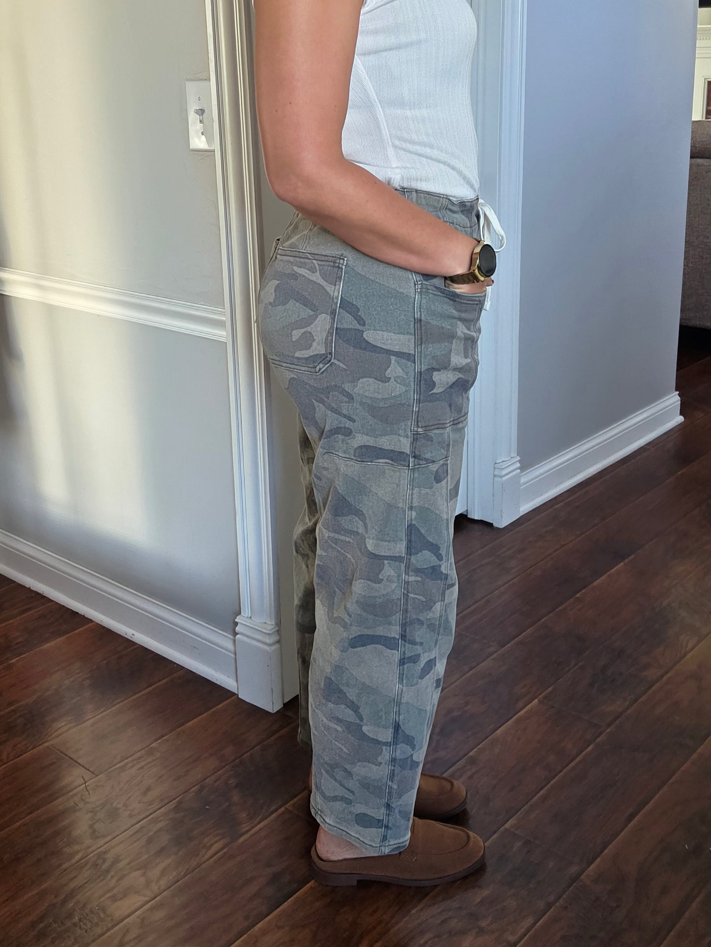 RISEN Camo Drawstring Jeans