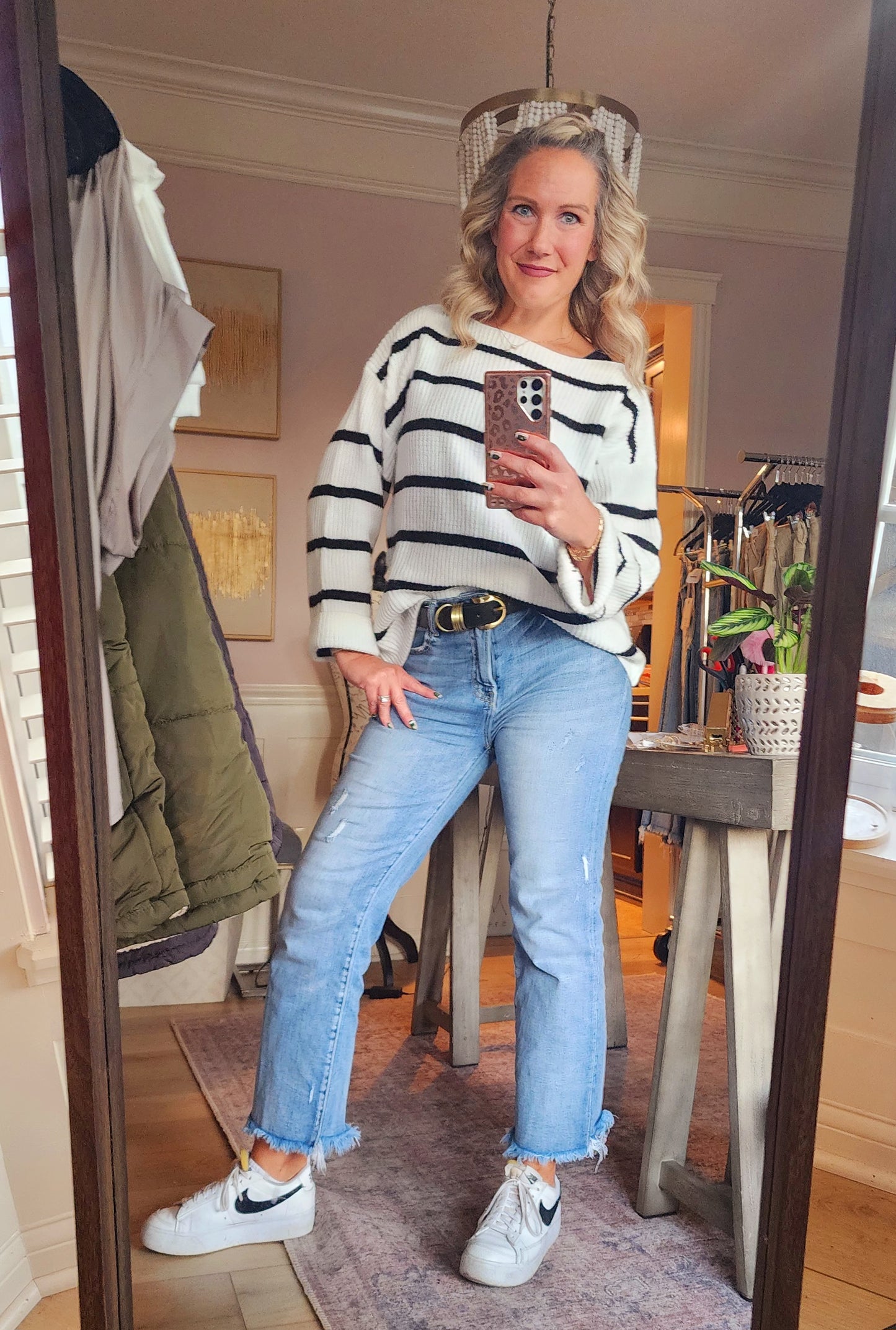 Black Striped Sweater