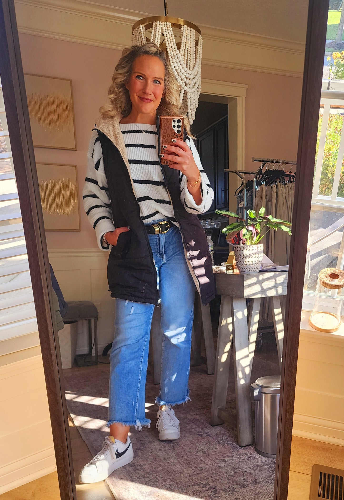 Black Striped Sweater
