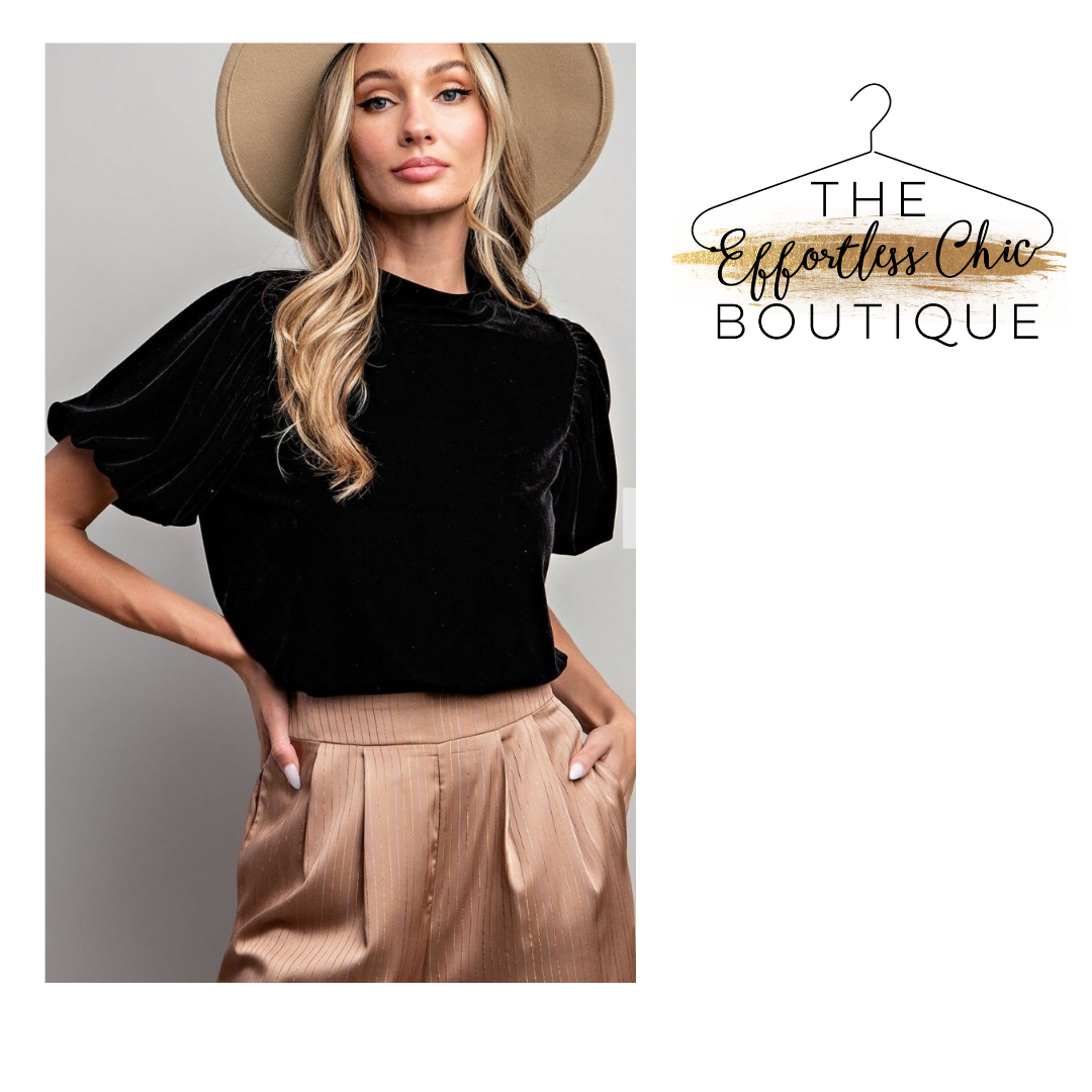 Black Velvet Top