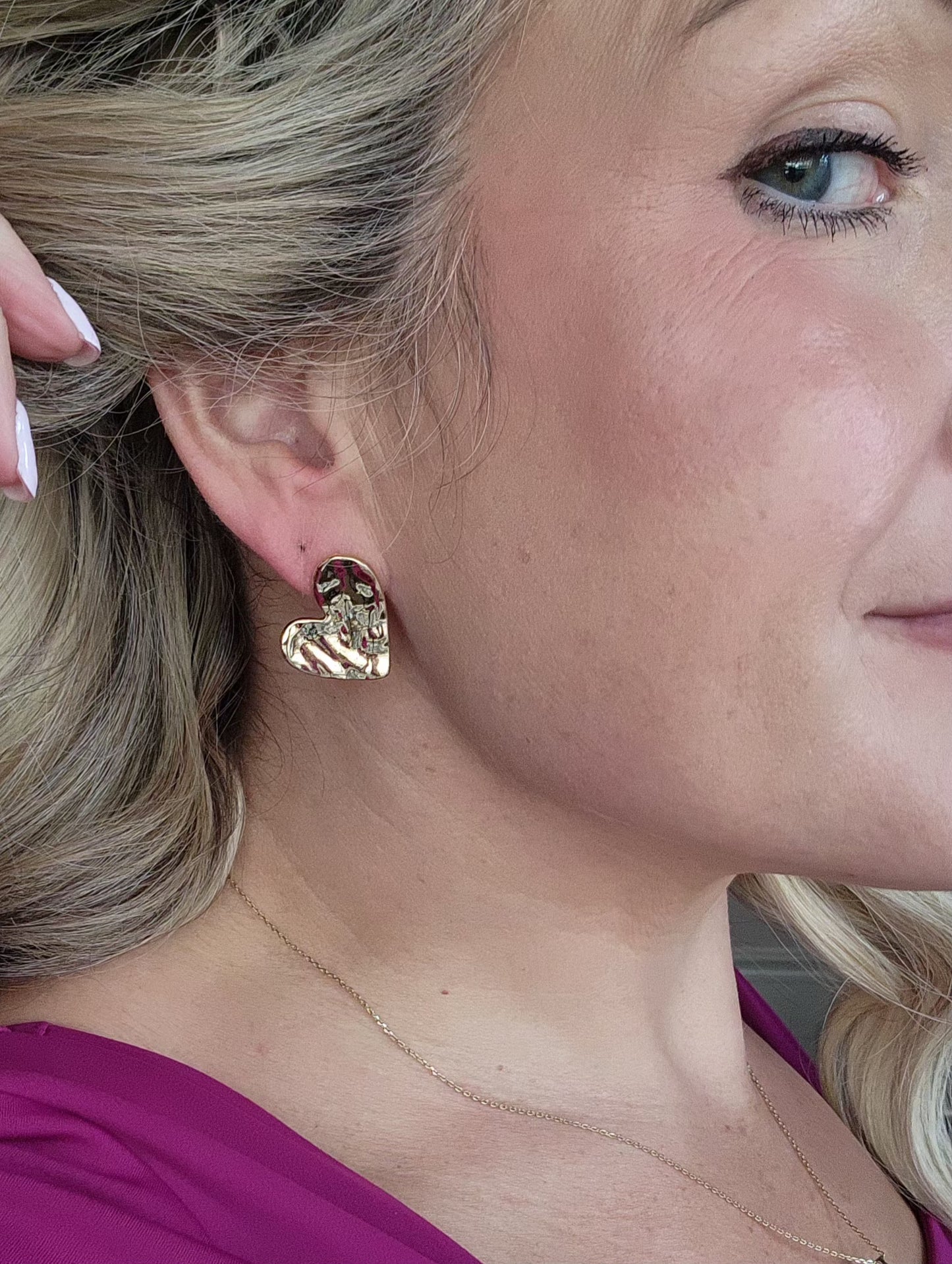 Abstract Heart Earrings