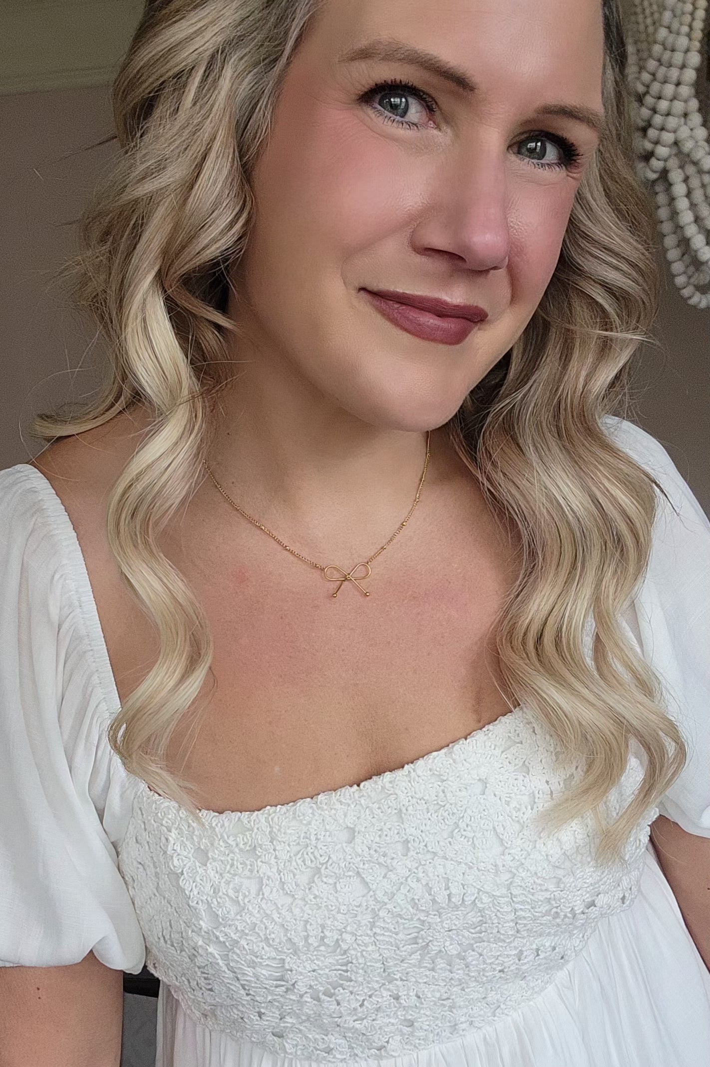 Gold Bow Necklace