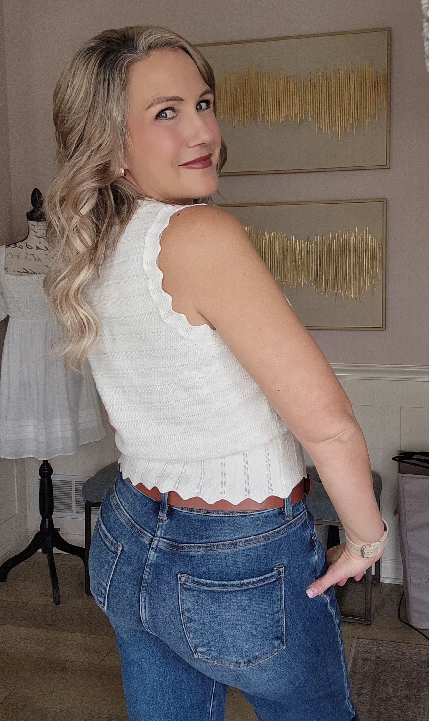 White Knit Vest
