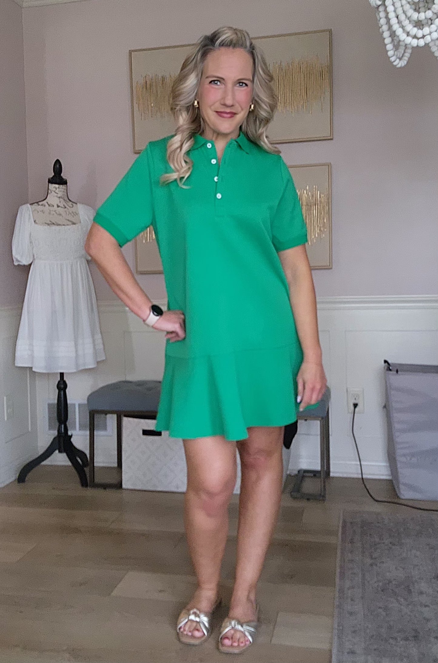 Kelly Green Polo Dress