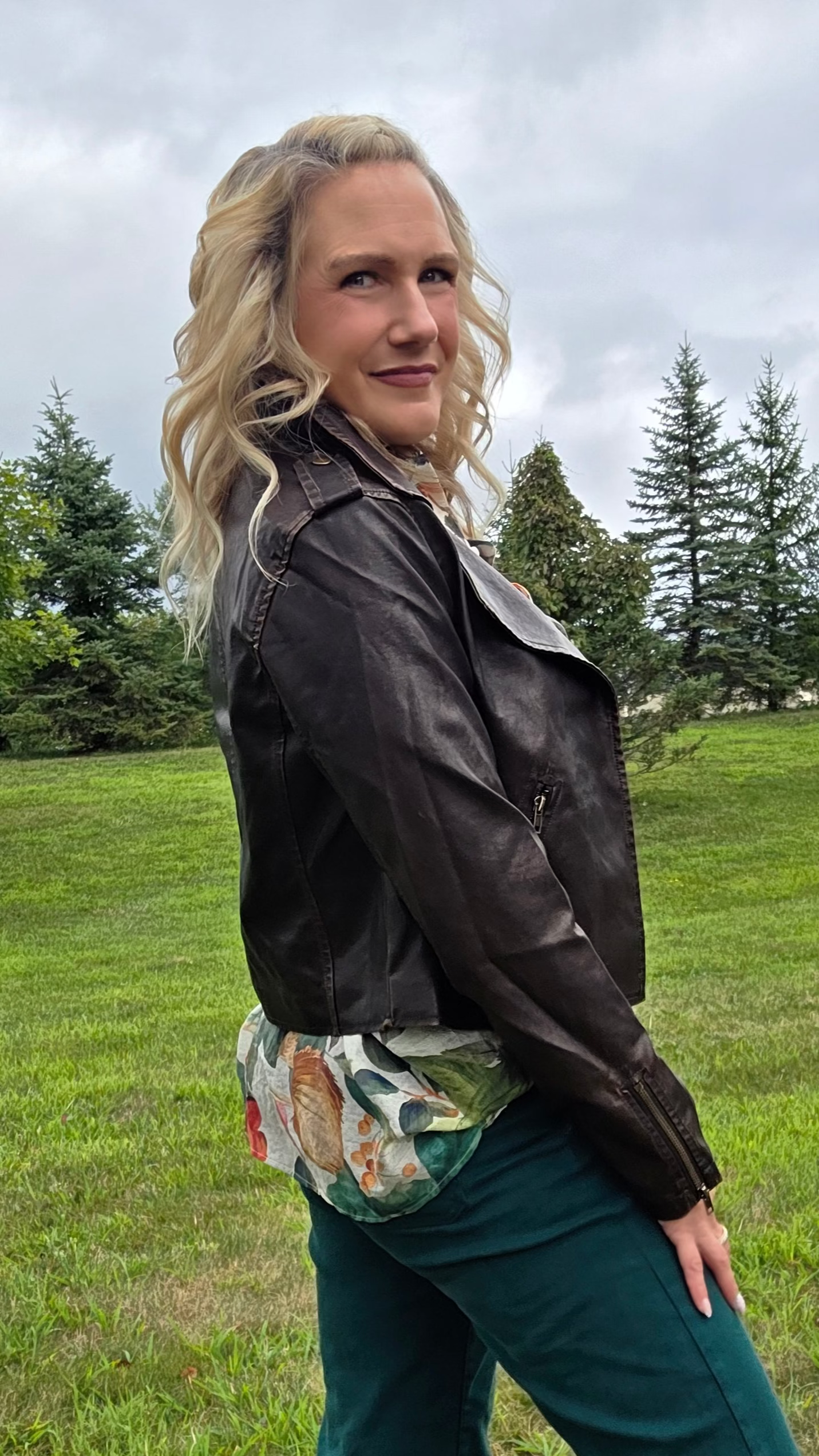 Dark Brown Moto Leather Jacket