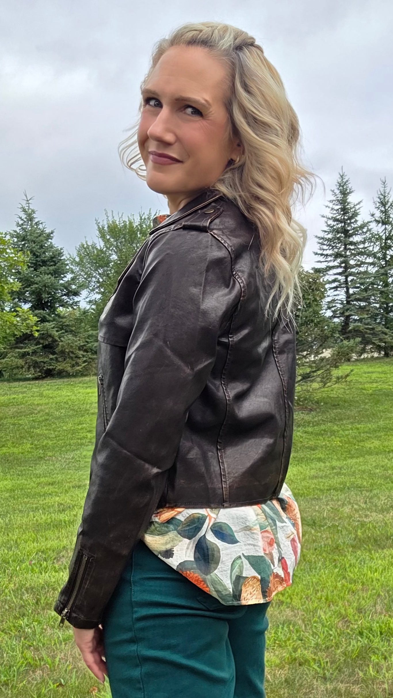 Dark Brown Moto Leather Jacket