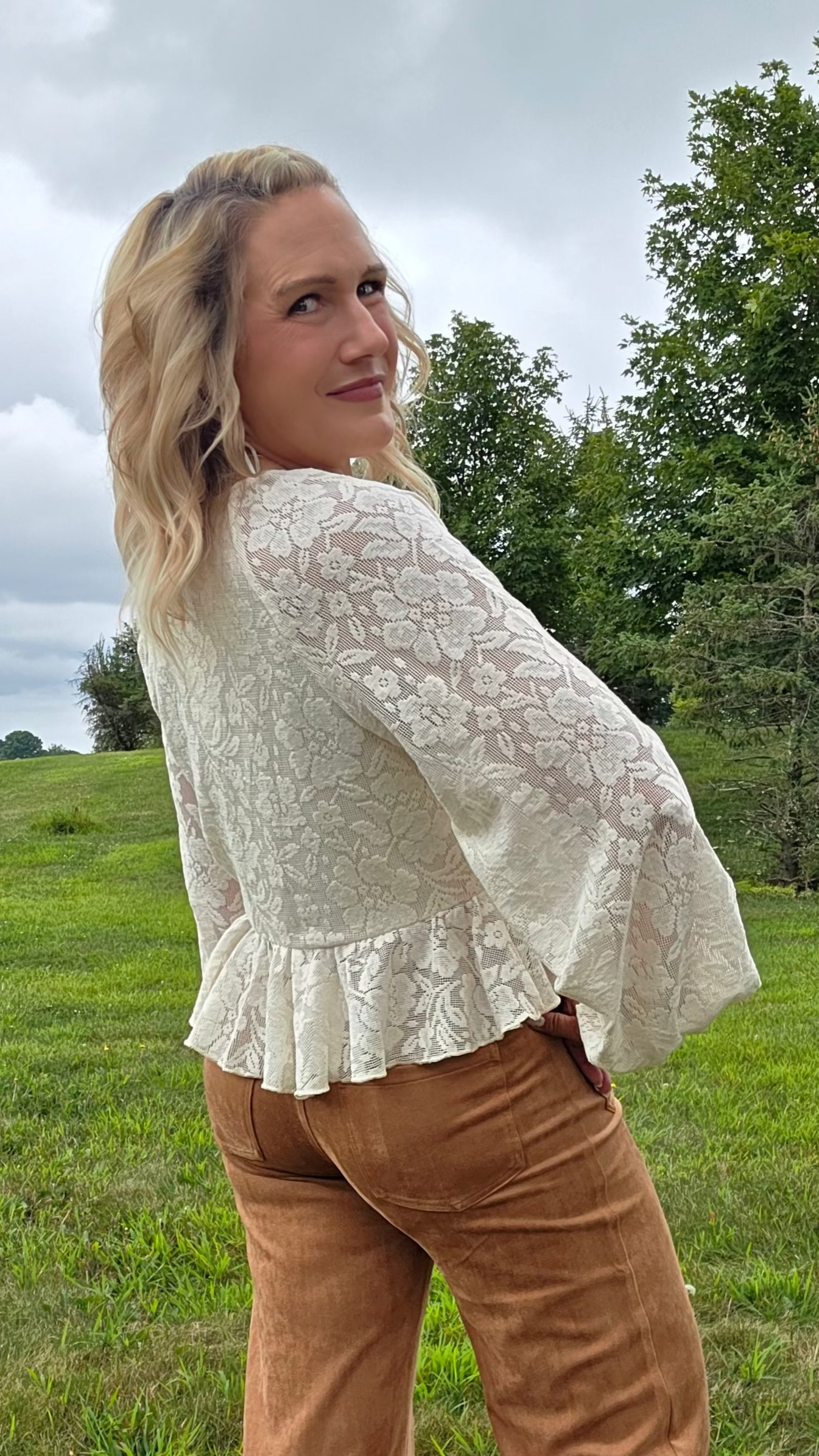 Ruffle Lace Top
