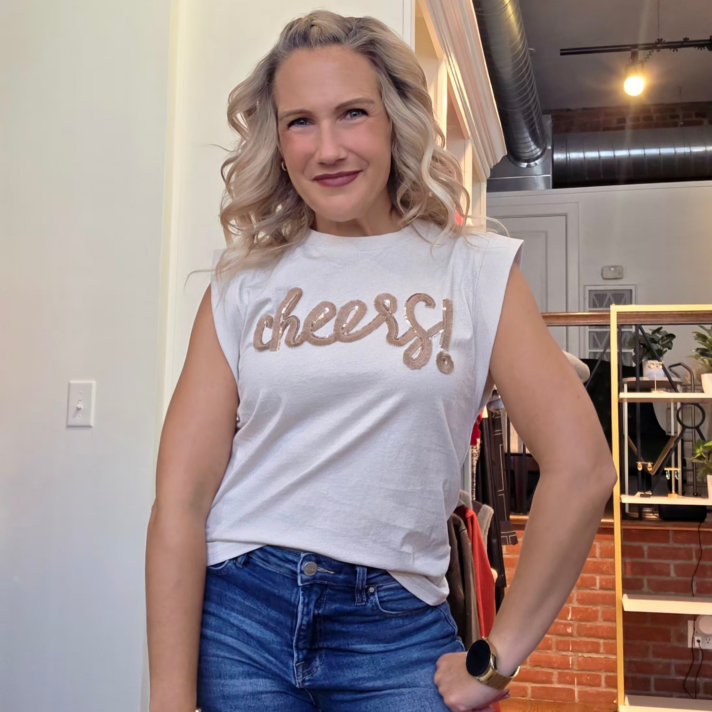 CHEERS Sleeveless Shirt