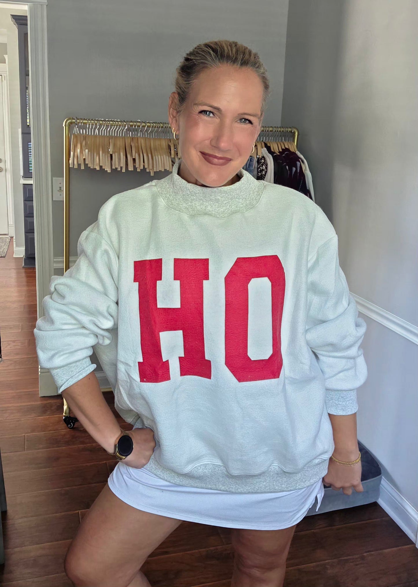 OHIO Grey Reversible Oversized Mock Neck Sweatshirt