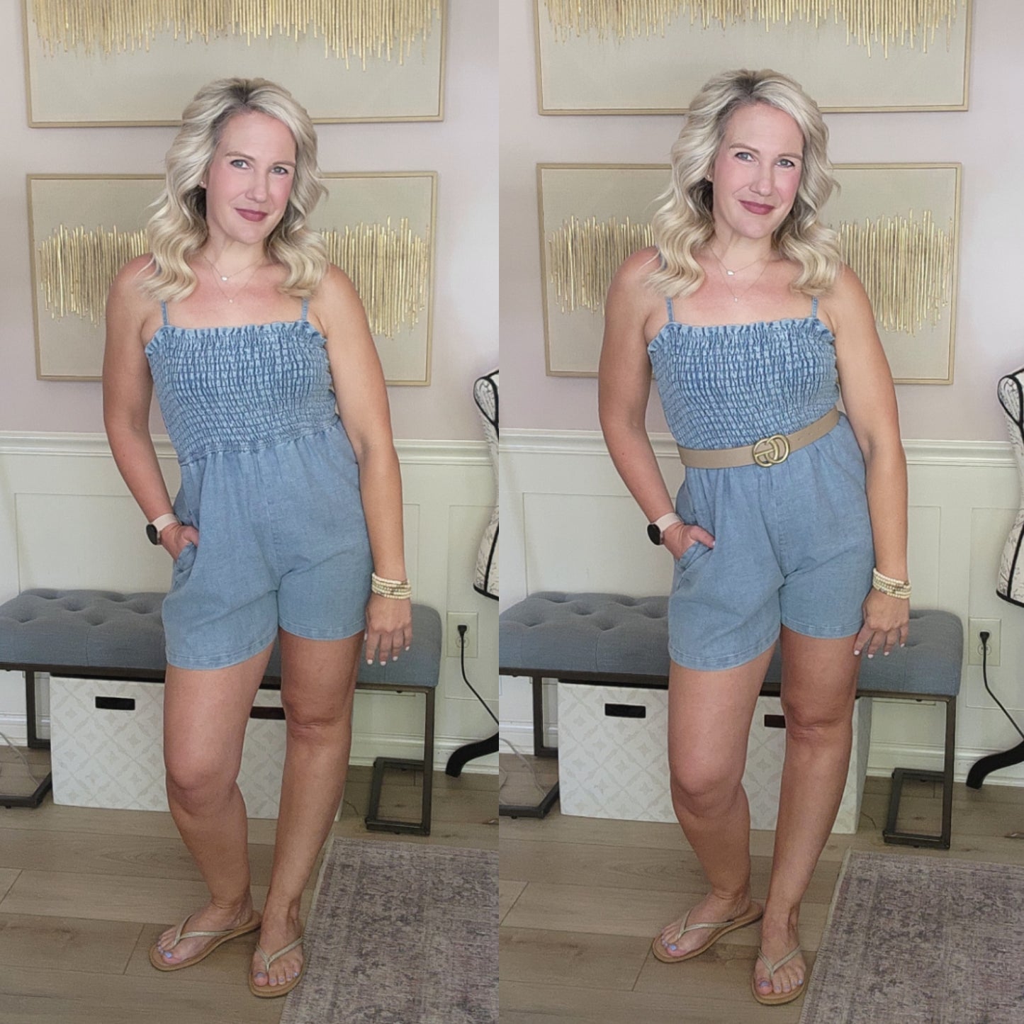 Denim Romper