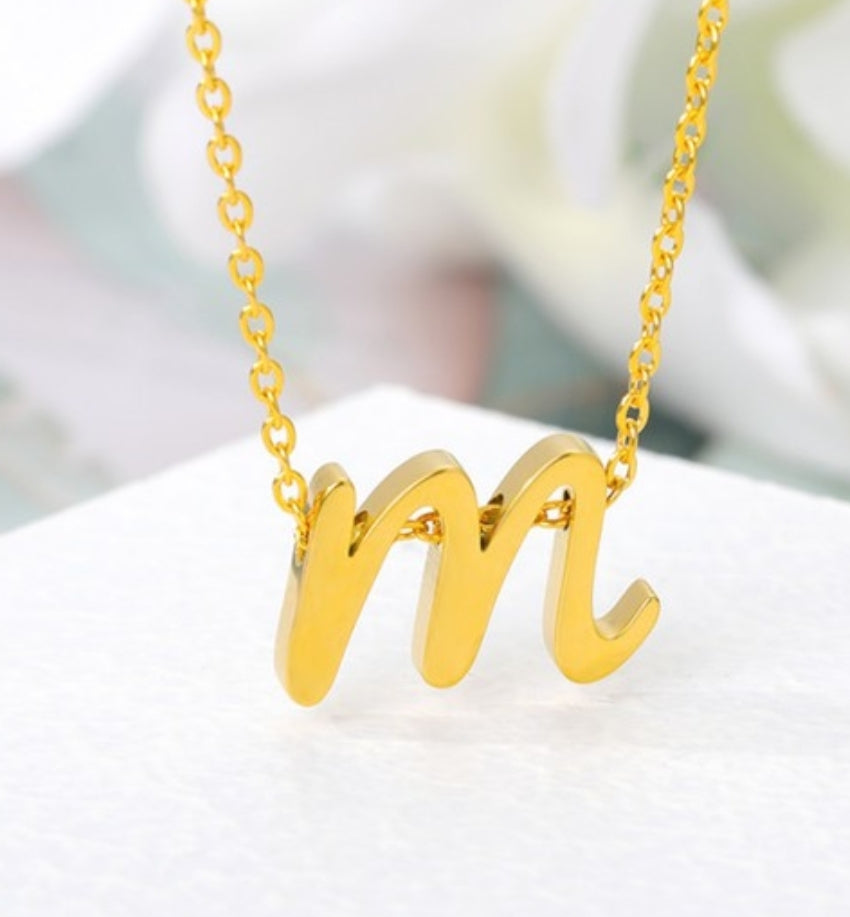 Gold Initial Necklace