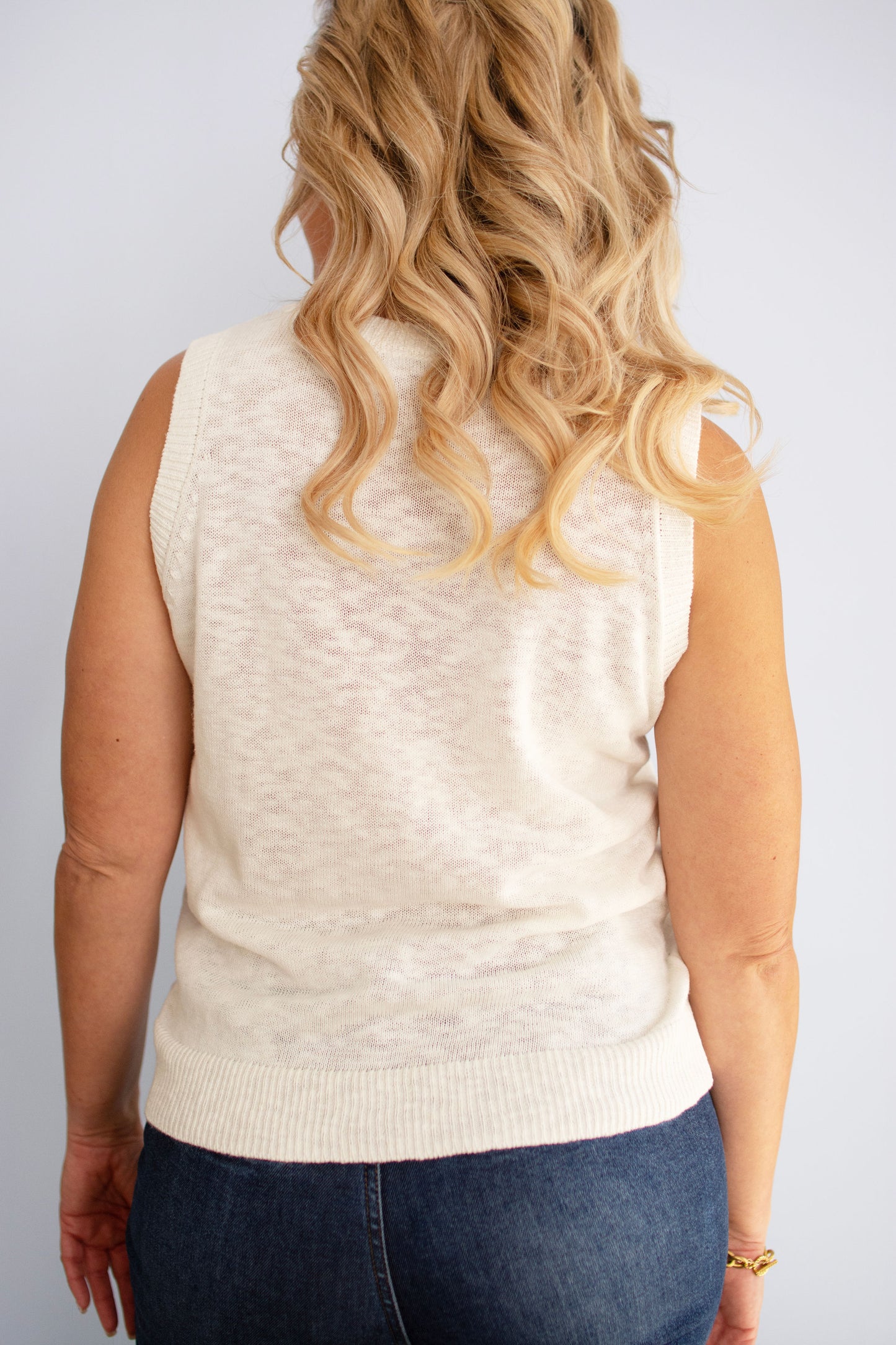 Off-White Pointelle Top