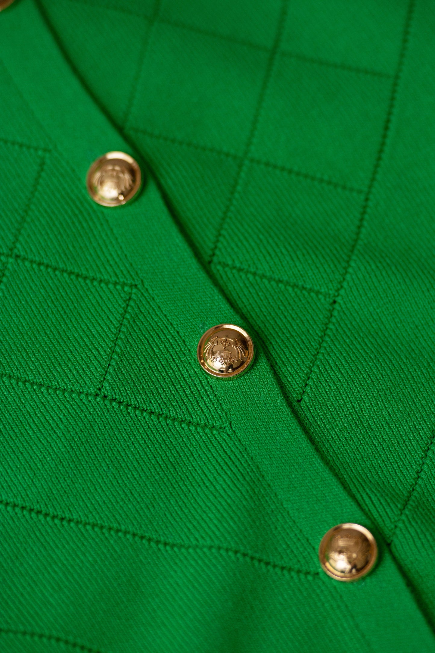 Green Vest with Gold Buttons