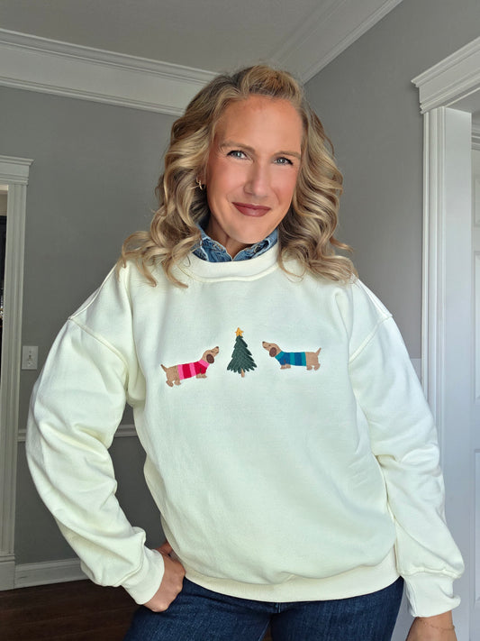 Off-White Dog Christmas Sweatshirt