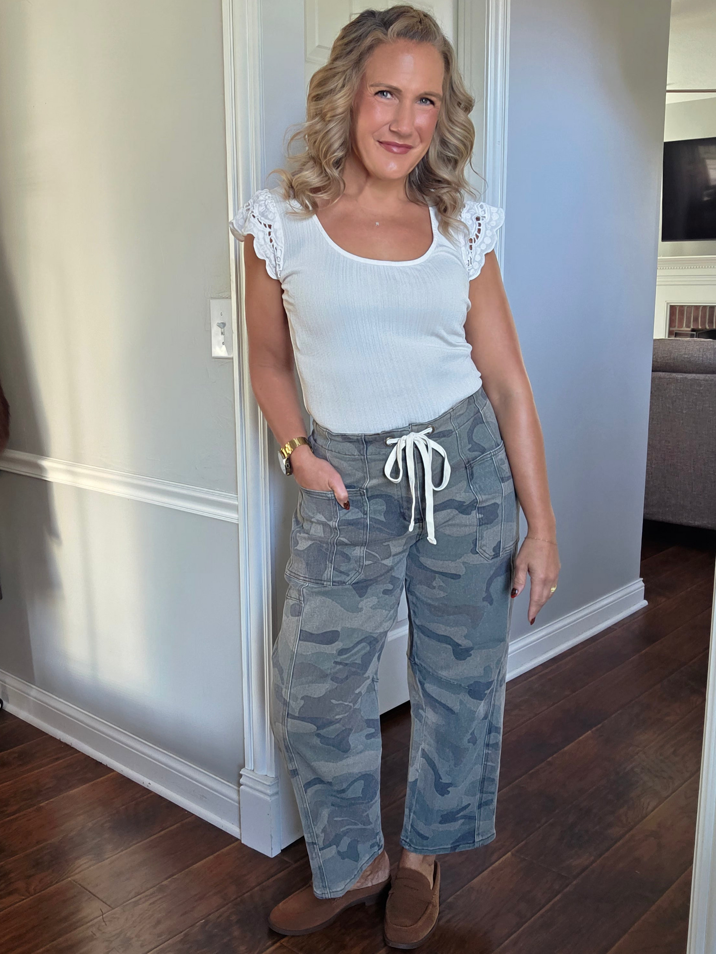 RISEN Camo Drawstring Jeans