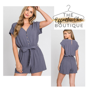 Button Front Romper