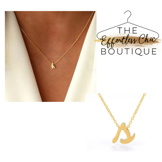 Gold Initial Necklace