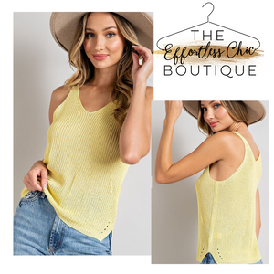 Yellow Knit Tank