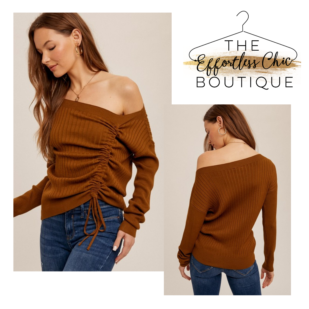 Chai Ruched Asymmetrical Top