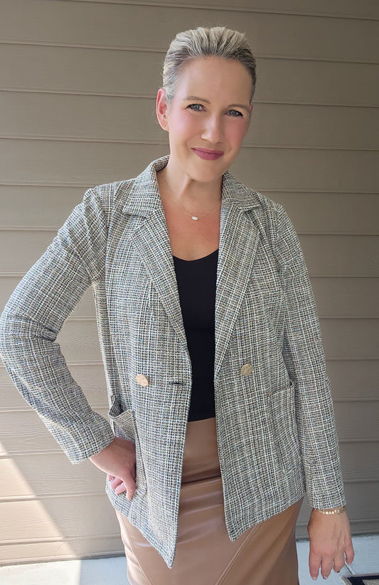 Taupe Tweed Blazer