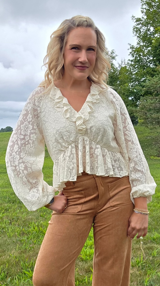 Ruffle Lace Top