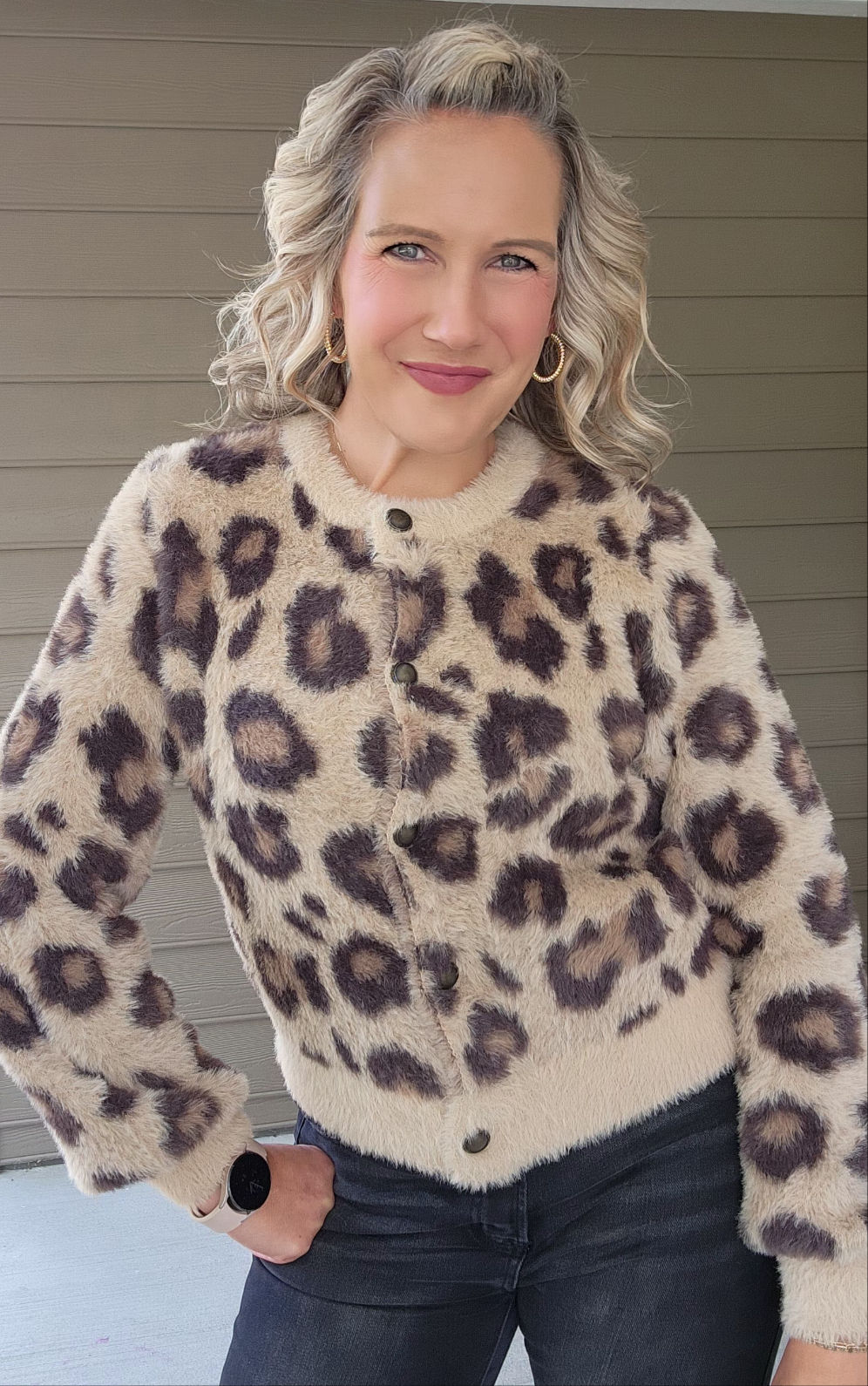 Leopard Fuzzy Cardigan