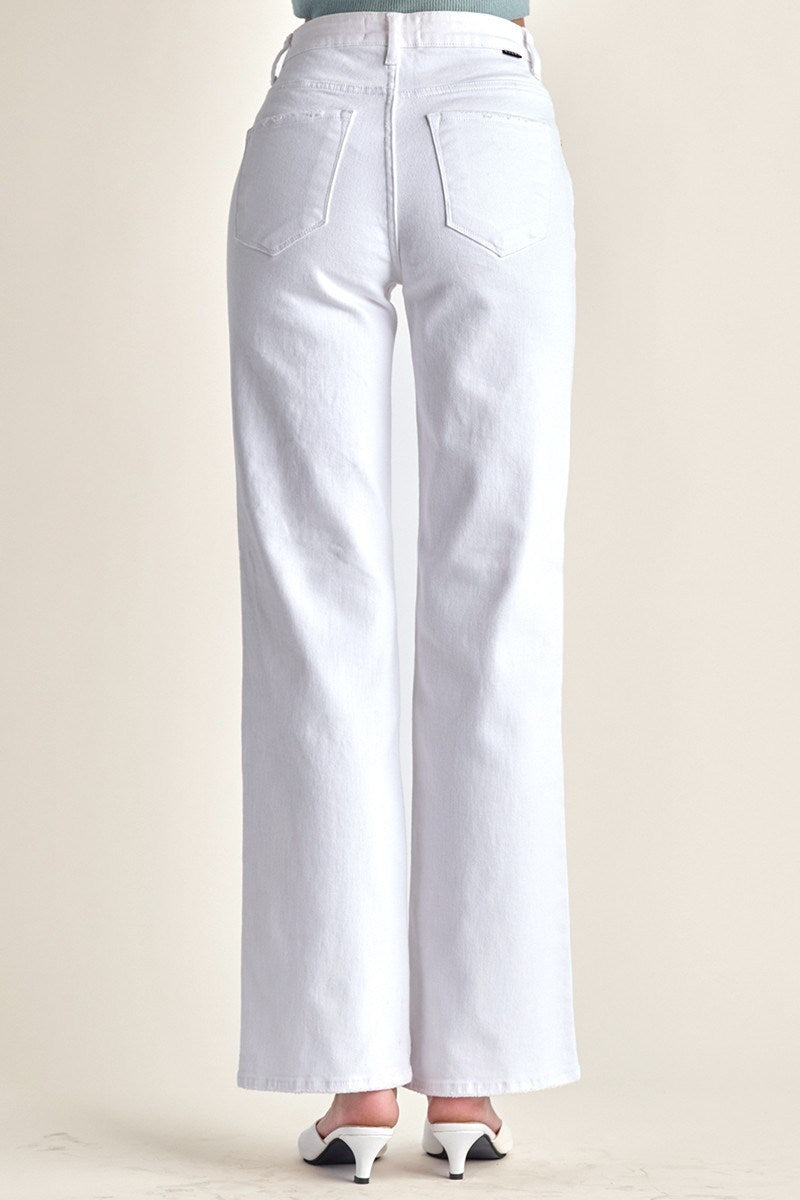 RISEN White High Rise Relaxed Straight Jeans – The Effortless Chic Boutique