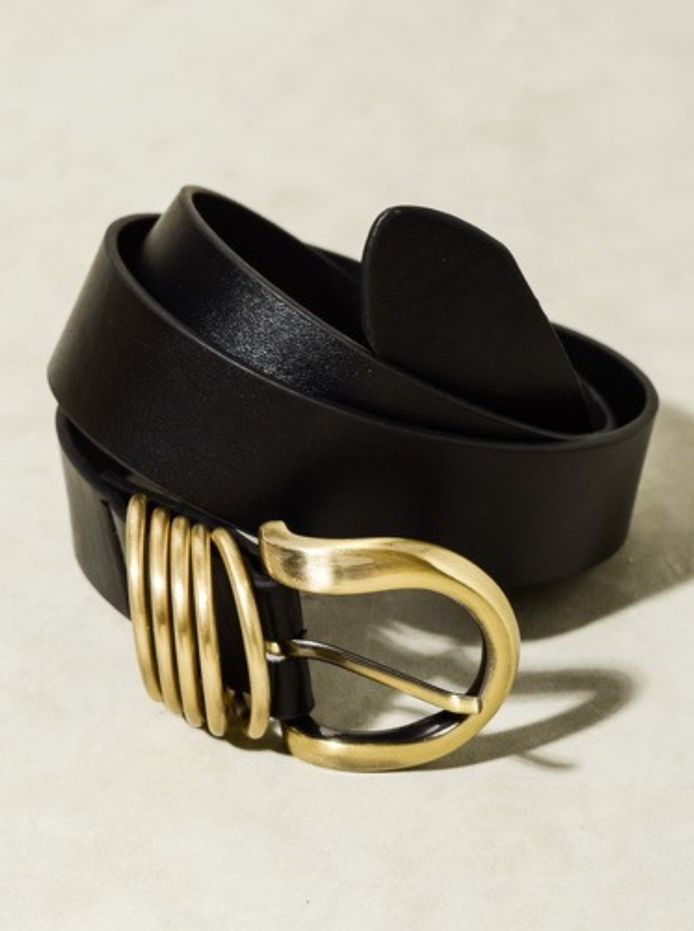 Belt with Gold Buckle
