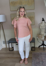 Load image into Gallery viewer, Blush Eyelet Sleeve Top
