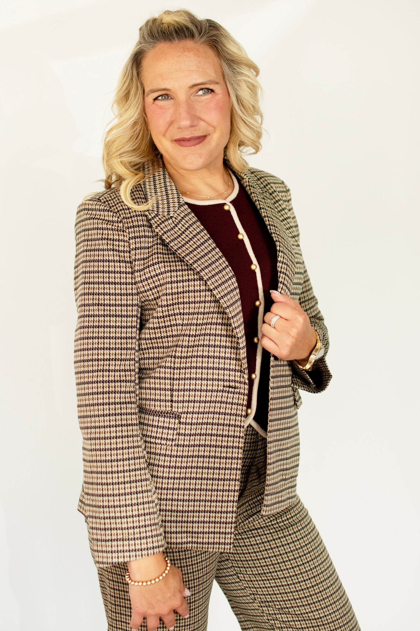 Houndstooth Blazer
