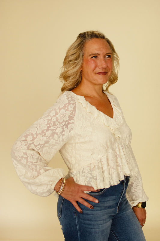 Ruffle Lace Top