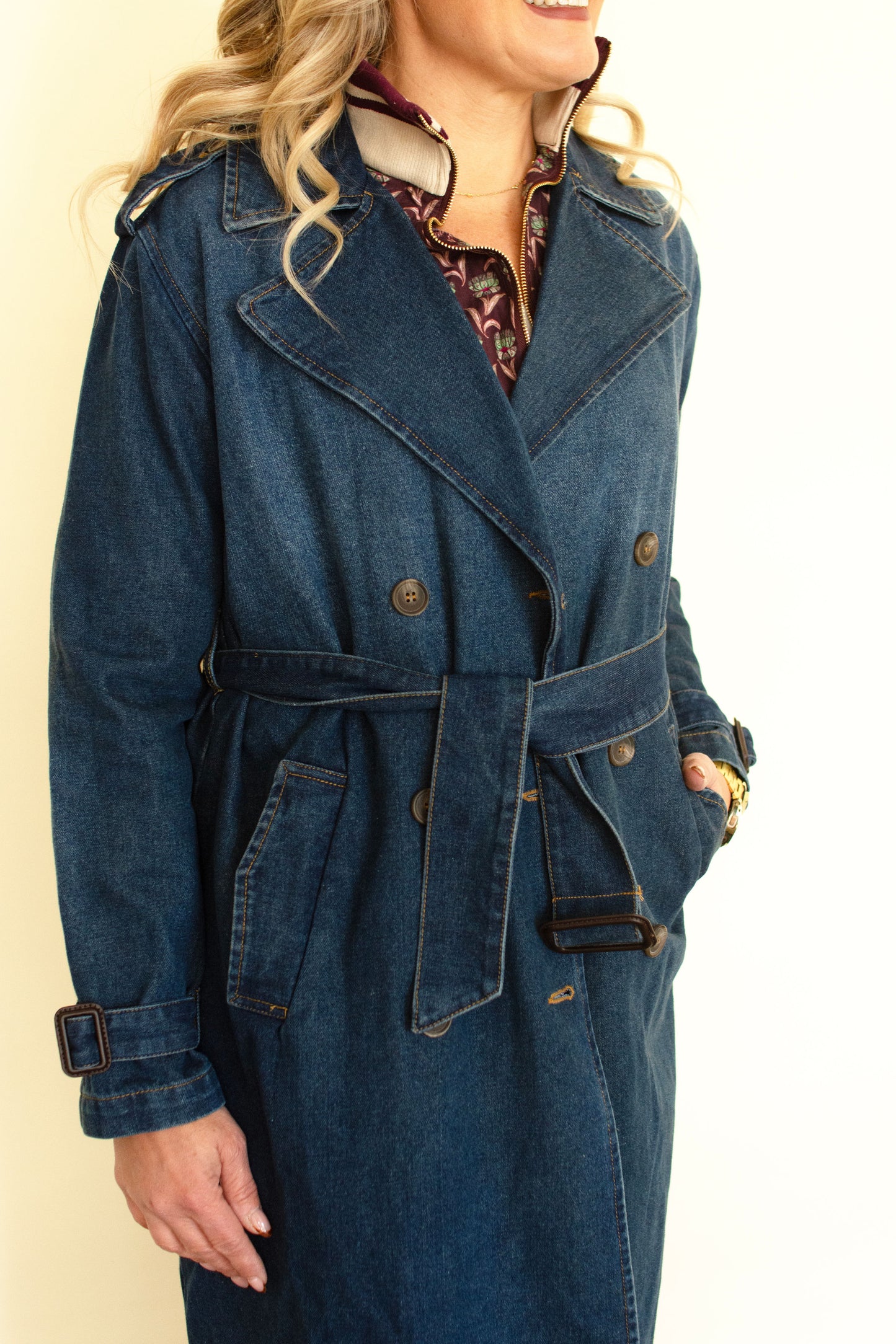 Denim Trench Coat