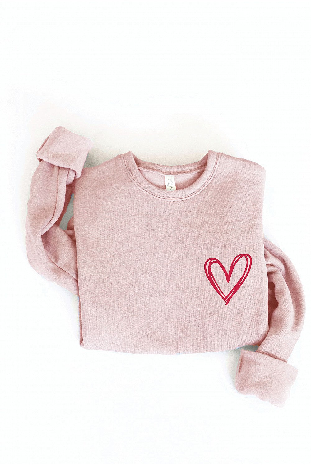 Super Soft Rose Heart Sweatshirt