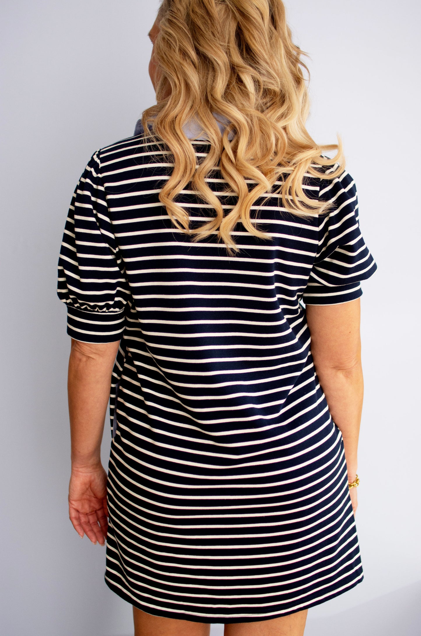 Navy Striped Dress