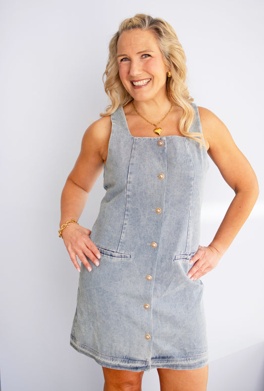 Fitted Denim Dress