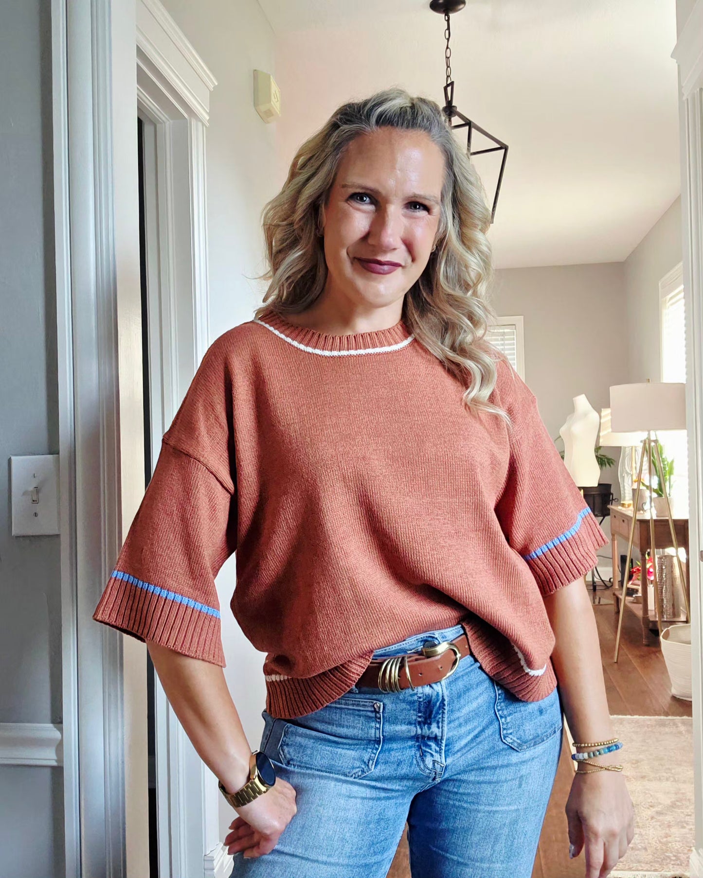 Cinnamon Half Sleeve Sweater