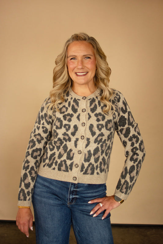 Leopard Print Cardigan