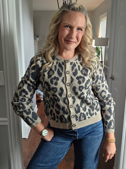 Leopard Print Cardigan