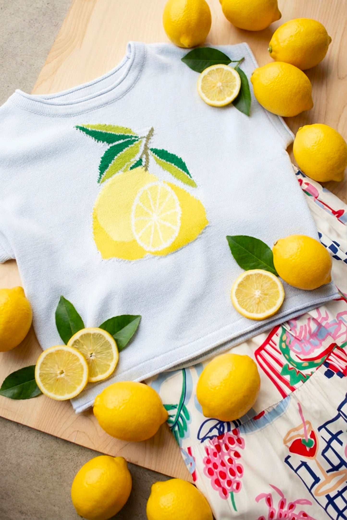 Light Blue Lemon Sweater