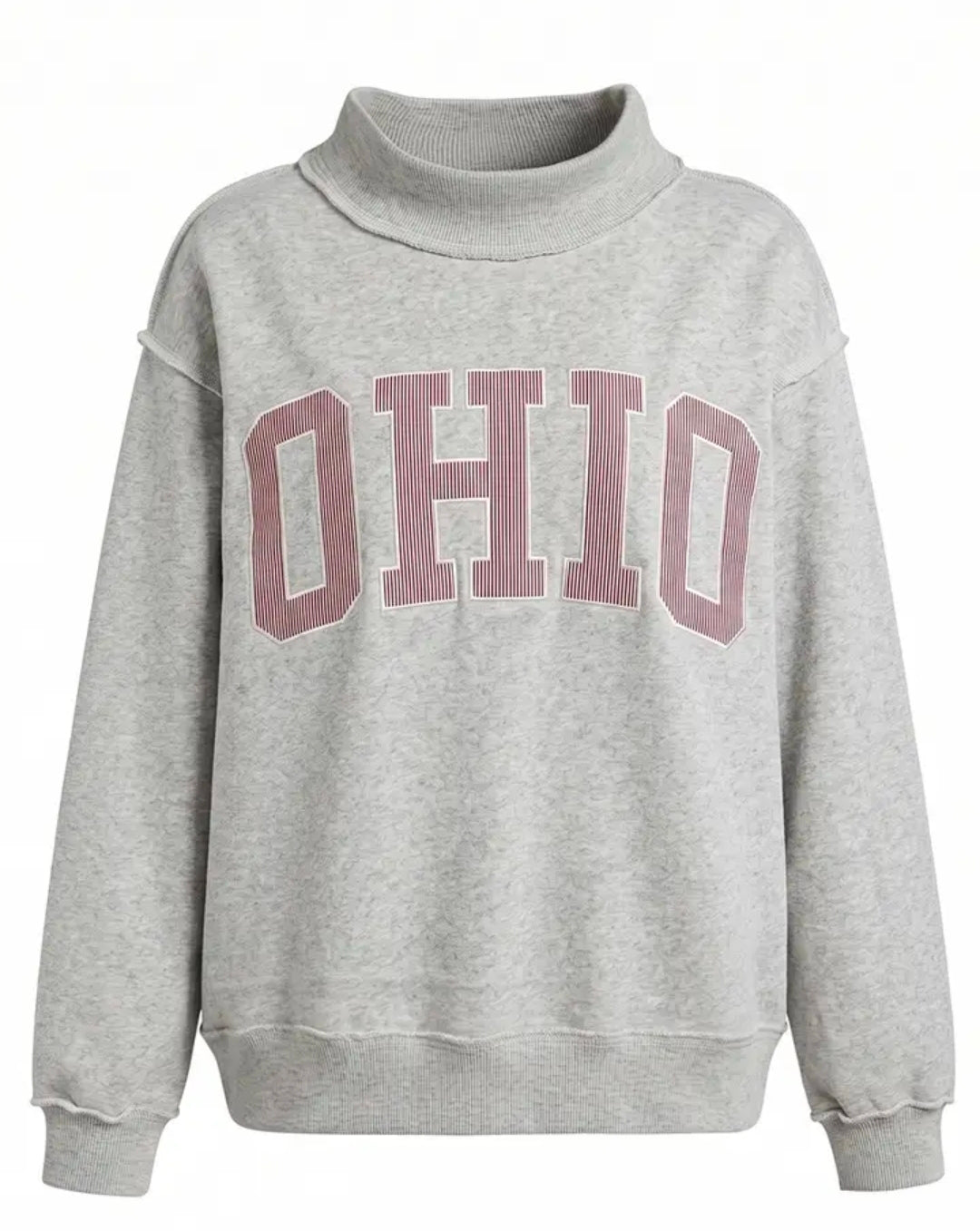 Grey OHIO Oversized Mockneck
