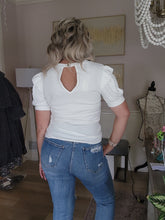 Load image into Gallery viewer, White Ruffle Sleeve Top
