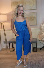 Load image into Gallery viewer, Royal Blue Cropped Jumpsuit
