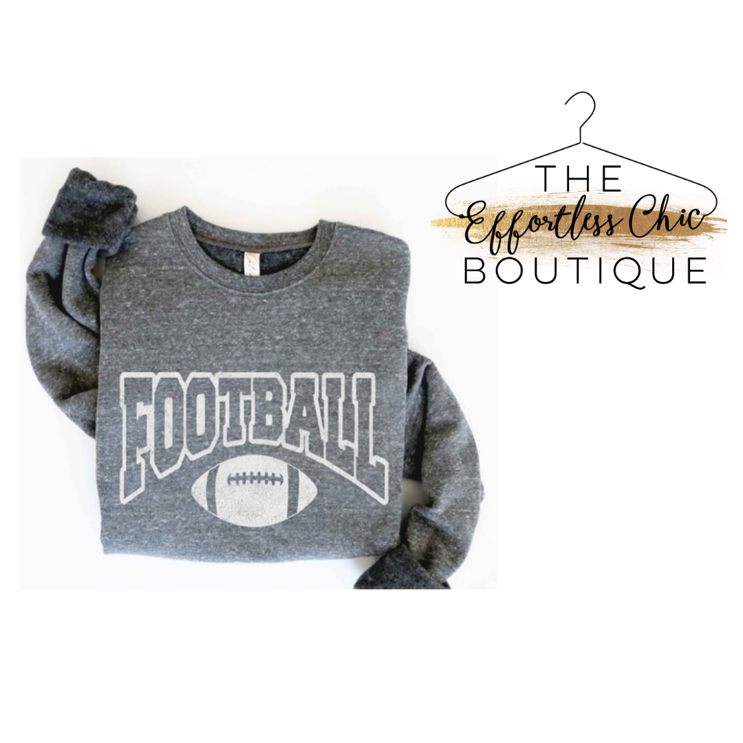"FOOTBALL" Sweatshirt in Grey